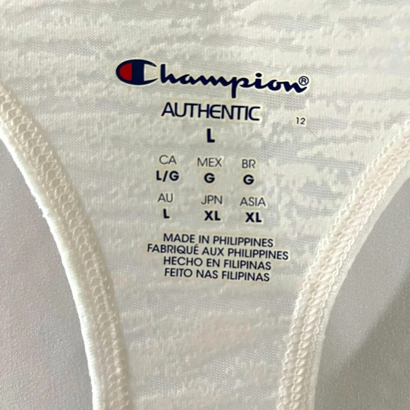 Champion Authentic White Tank Top Size Large - Picture 4 of 5